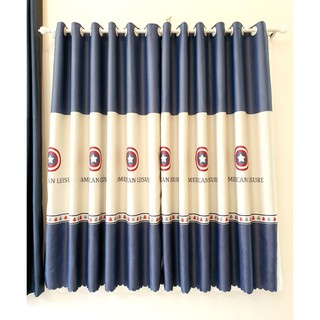 Rèm cửa sổ, cửa phòng ngủ chống nắng giá rẻ TNS-024 họa tiết America