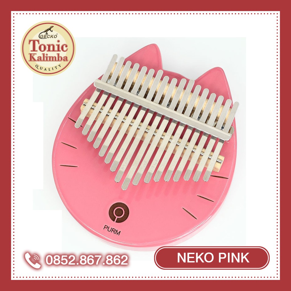 [NEKO HỒNG] Đàn kalimba 17 phím gỗ thông Canada mèo hồng xinh xắn cute