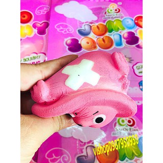 SQUISHY bánh mặt chopper one piece kèm móc khóa