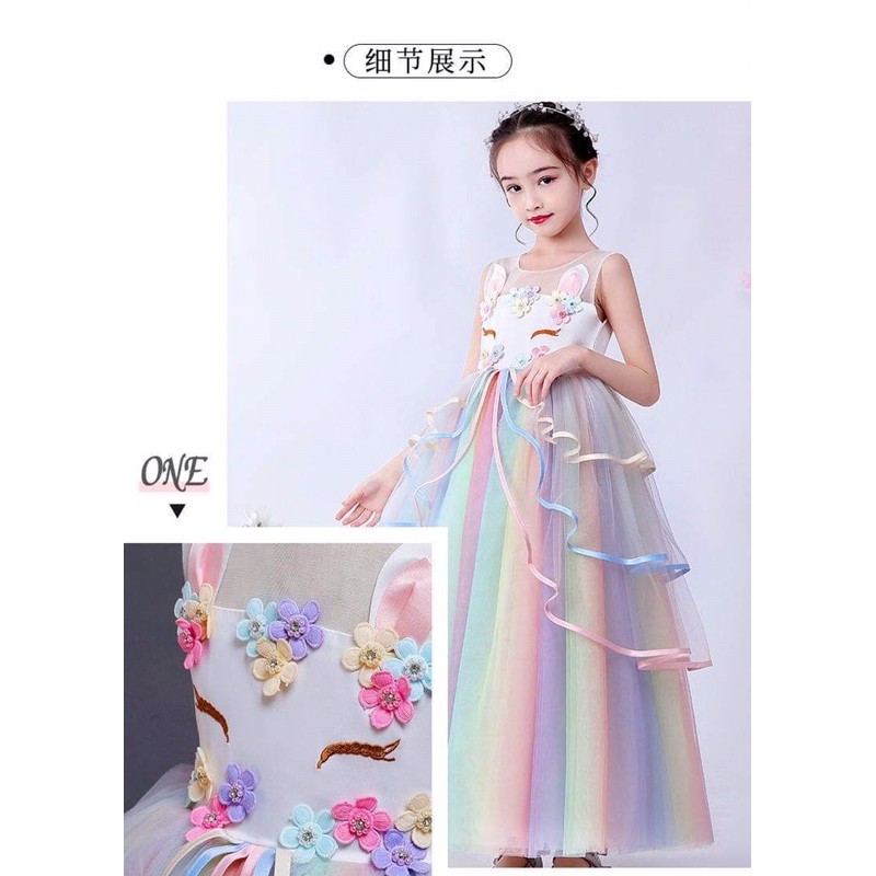 Đầm váy pony dài - Đầm công chúa pony cực xinh cho bé gái