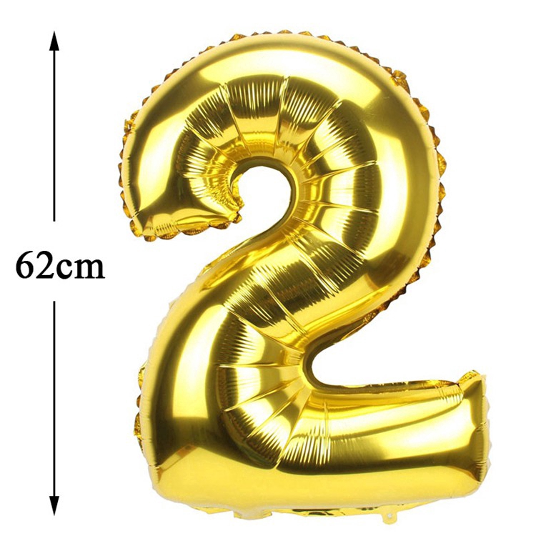 Bong bóng lõi nhôm hình chữ số từ 0-9 32 inch