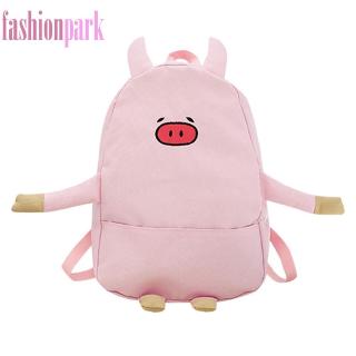 (Fas) Balo Vải Hình Con Heo Cute Cho Nữ
