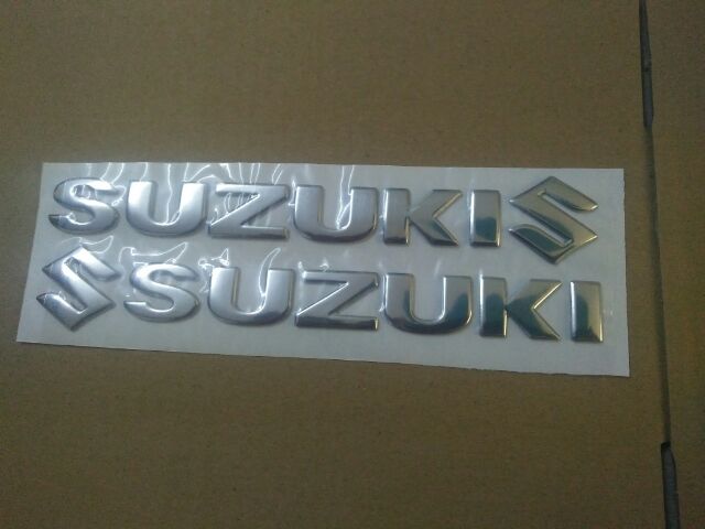 Bộ tem chữ nổi Suzuki crôm bóng