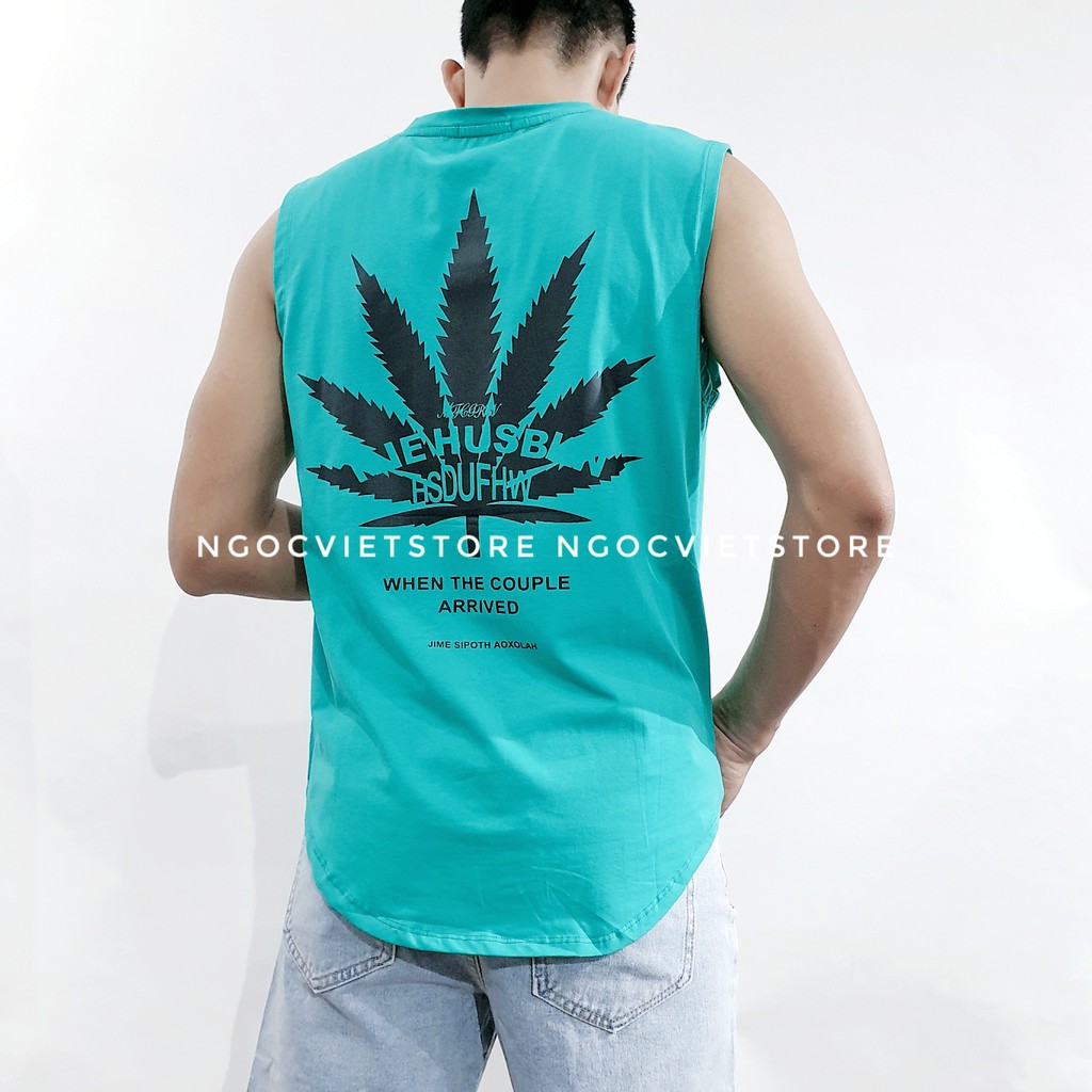 Áo Thun Ba Lỗ Nam Hình Lá Siêu Đẹp SP028680-SP02868 (hình shop tự chụp)