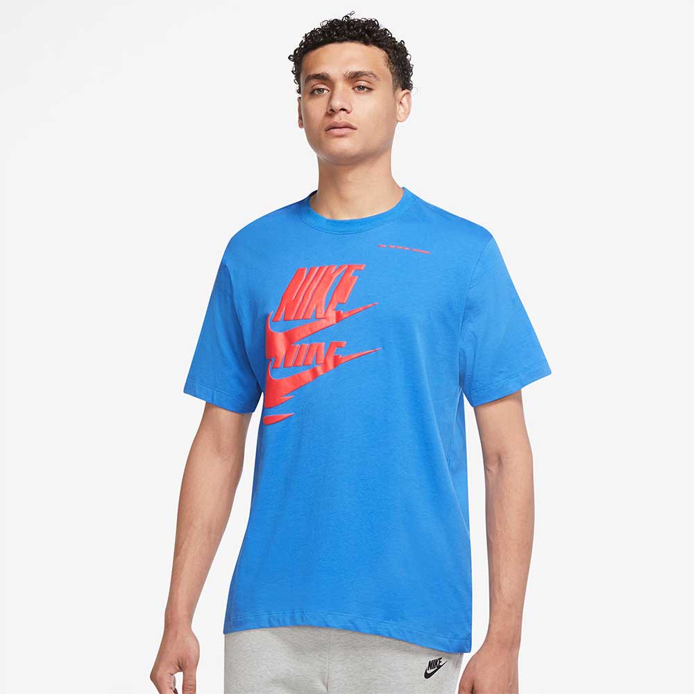 ÁO THUN TAY NGẮN THỂ THAO NAM DOUBLE SWOOSH TEE - ĐEN / XANH BIỂN
