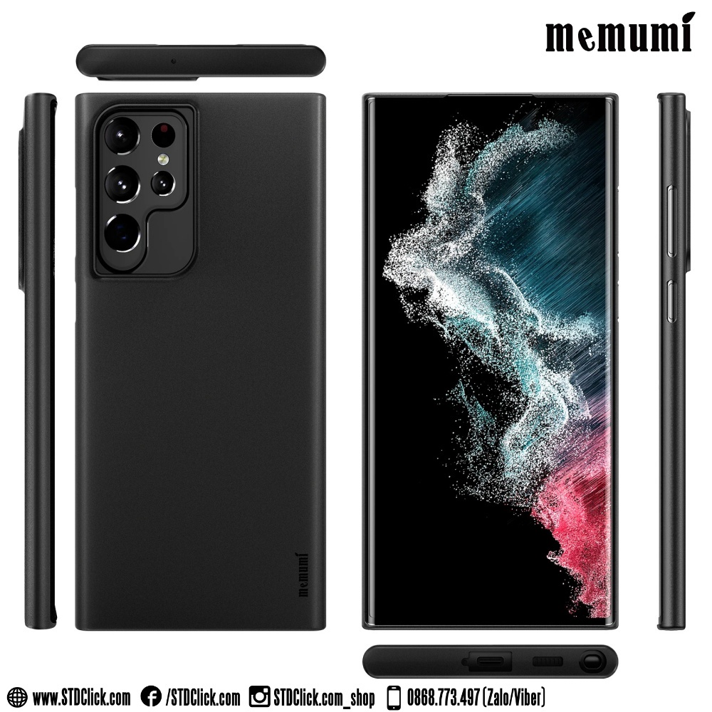 ỐP LƯNG SAMSUNG GALAXY S22 ULTRA 5G MEMUMI MỎNG LỤA CHÍNH HÃNG HÀNG CHUẨN