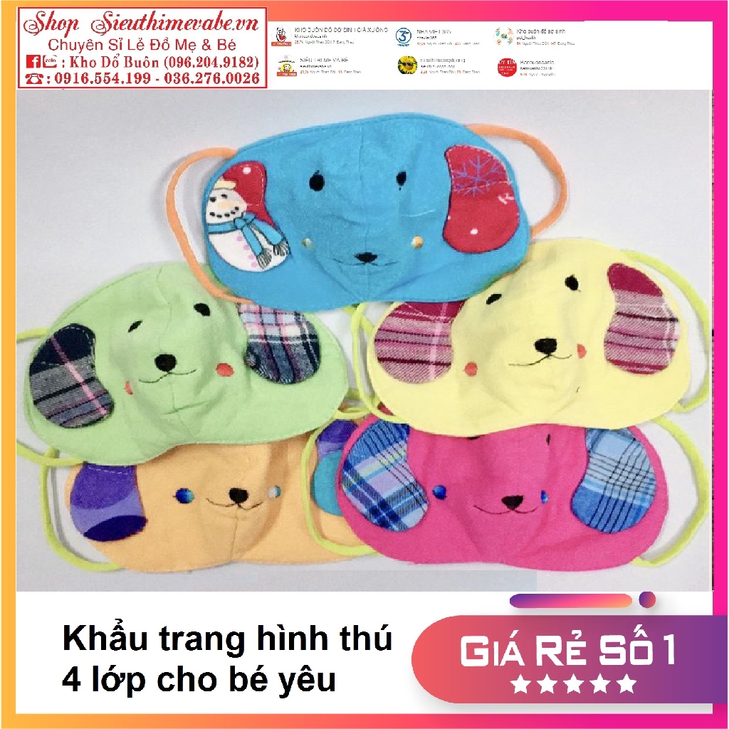 Khẩu trang cho bé từ 2-6 tuổi