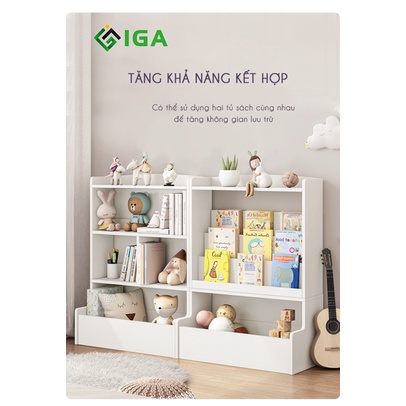 Tủ sách cho bé, kệ sách Chil Shelf màu trắng  - GP158
