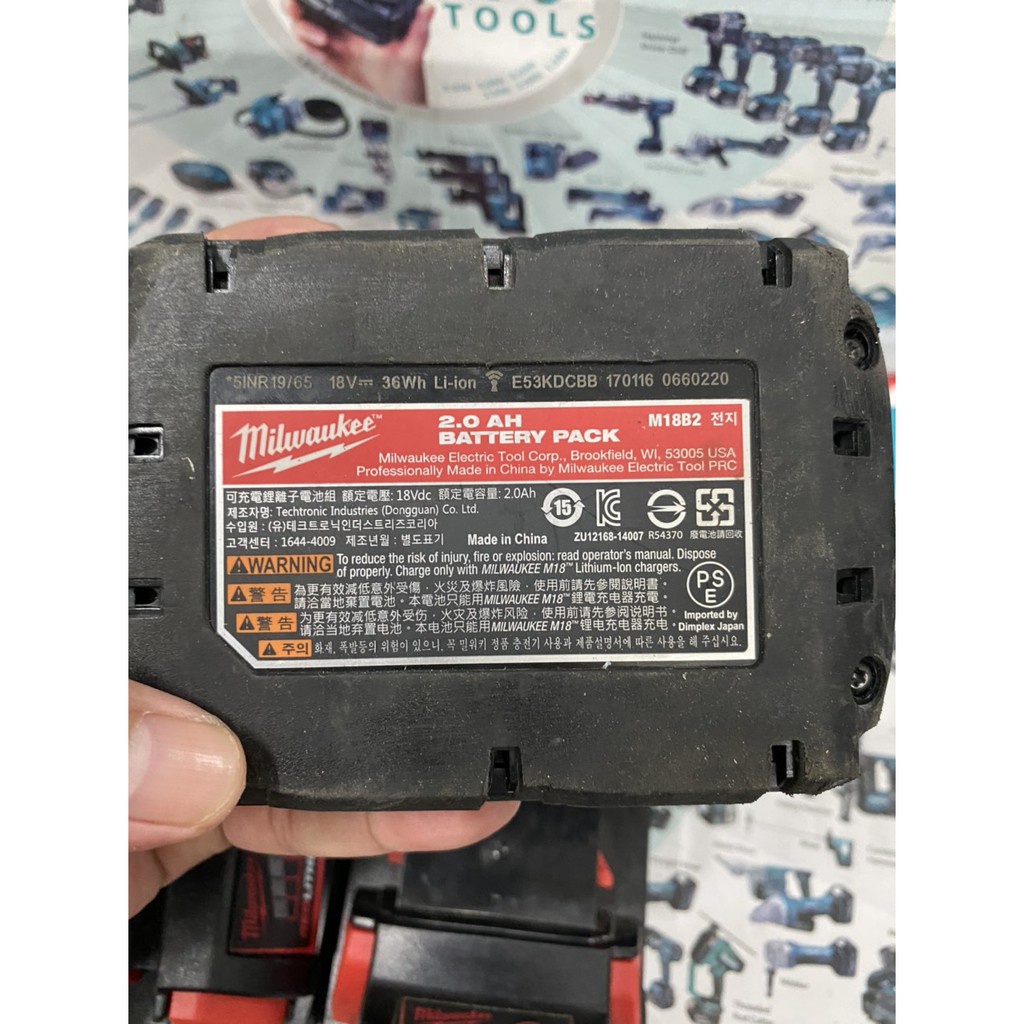 Vỏ mạch pin zin bãi Milwaukee M18.