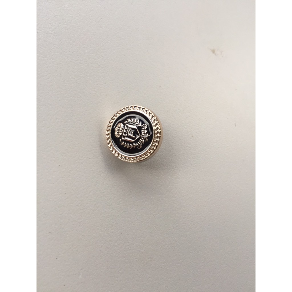 Set 10 Nút Kim Loại Nhiều Họa Tiết Phong Cách Anh Quốc Cổ Điển Dùng Trang Trí Quần Áo