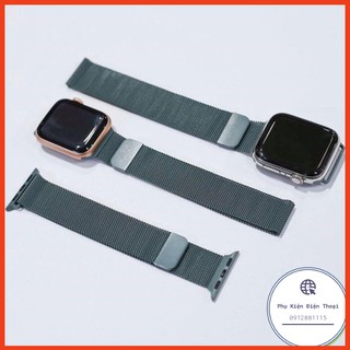 🌘 Xanh bóng đêm - Midnight green 🌘 Dây Mesh Apple Watch chính hãng thép không rỉ đồng hồ size 38 40 42 44 mm