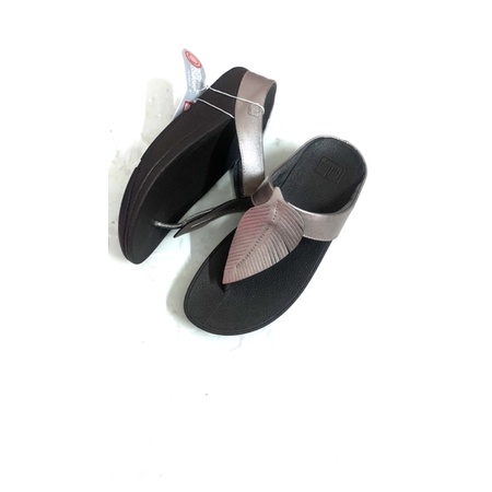 Dép kęp fitflop chiếc lá màu ghi mới