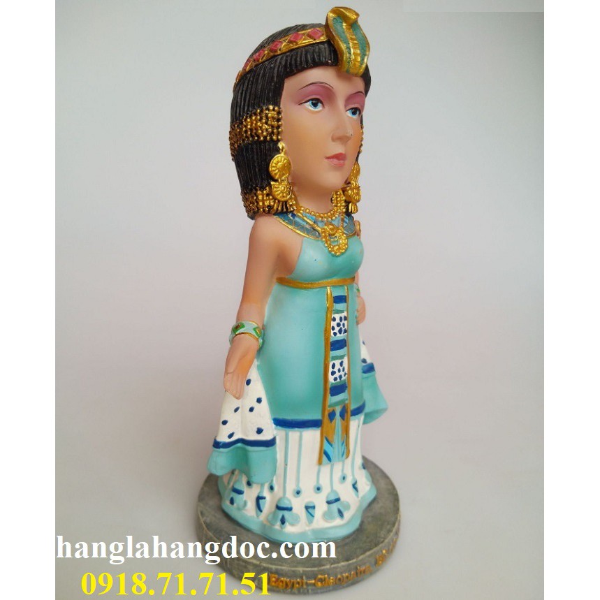 Tượng nữ hoàng Cleopatra, biểu tượng sắc đẹp &amp; quyền lực Ai Cập cổ đại (7x7.5x16cm)