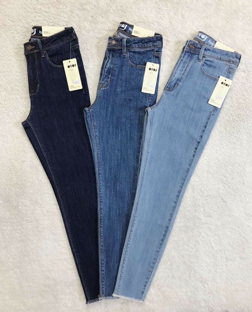 QUẦN JEAN SKINNY 9 TẤC CẠP CAO QUÁ RỐN KHÔNG WAX GẤU TUA | BigBuy360 - bigbuy360.vn