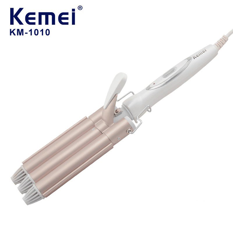 Máy uốn tóc Kemei km-1010 chuyên nghiệp với 3 trục uốn