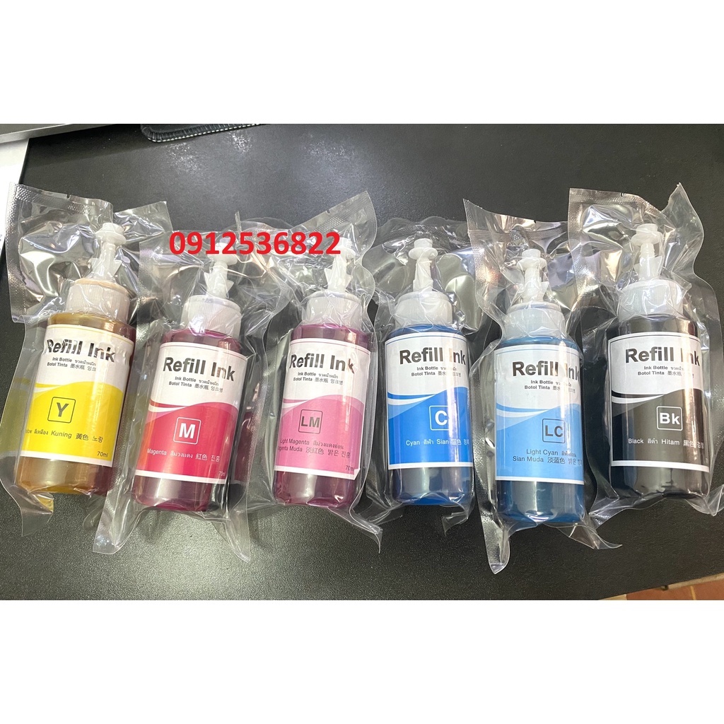 Mực in Refill dùng cho máy in Epson L850, L805, L800, L1800, L8050, T60..