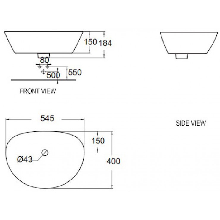 Chậu Rửa Lavabo American Standard WP-F633 Neo Modern Đặt Bàn