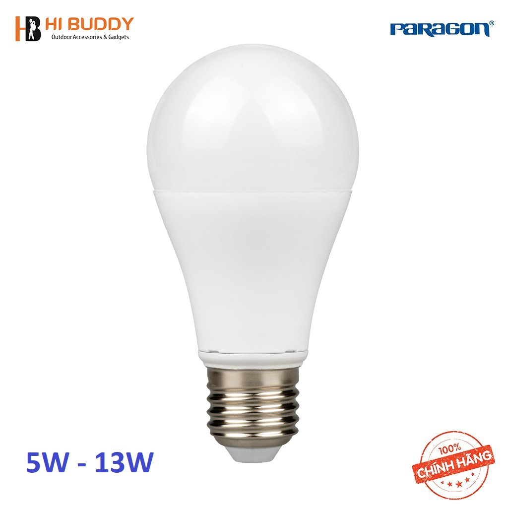 Bộ 5 Bóng Đèn Led Bulb Paragon PBCB 5W/ 7W/ 9W/ 11W/ 13W Ánh Sáng Vàng/ Trung Tính/ Trắng Hàng Chính Hãng - HIBUDDY