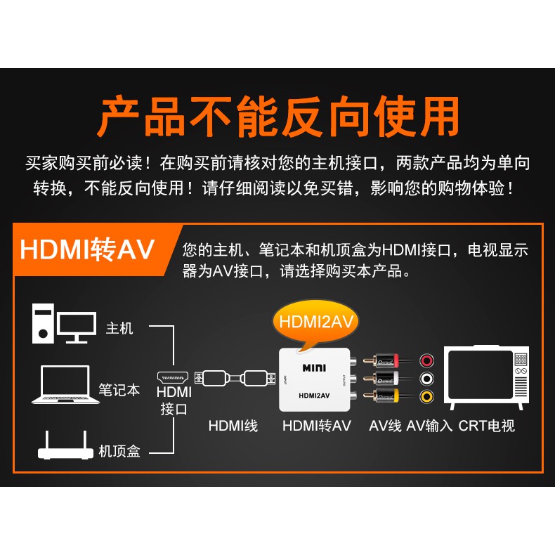 Bộ Chuyển Đổi hdmi Sang av Cho TV Box / Computer / PS3 / PS4 to Old TV 3RCA