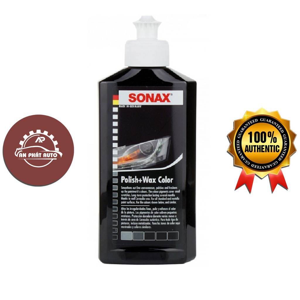 SONAX - Đánh Bóng Sơn Xe Màu Đen Chuyên Dụng Cho Ô Tô (Sonax Polish & Wax Color Black 250ml)  [Hàng Đức Chính Hãng]