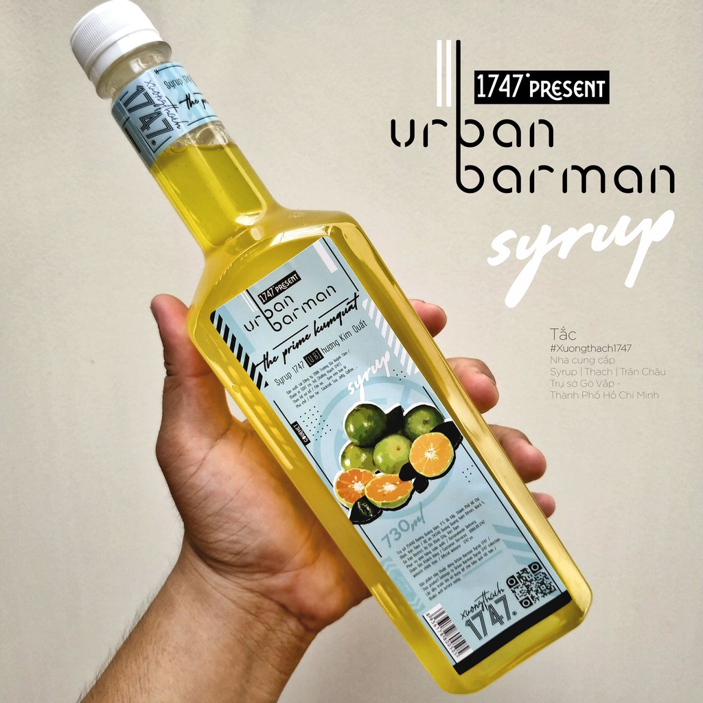 Urban Barman Syrup 1747 - Kim Quất (Tắc) - 730ml