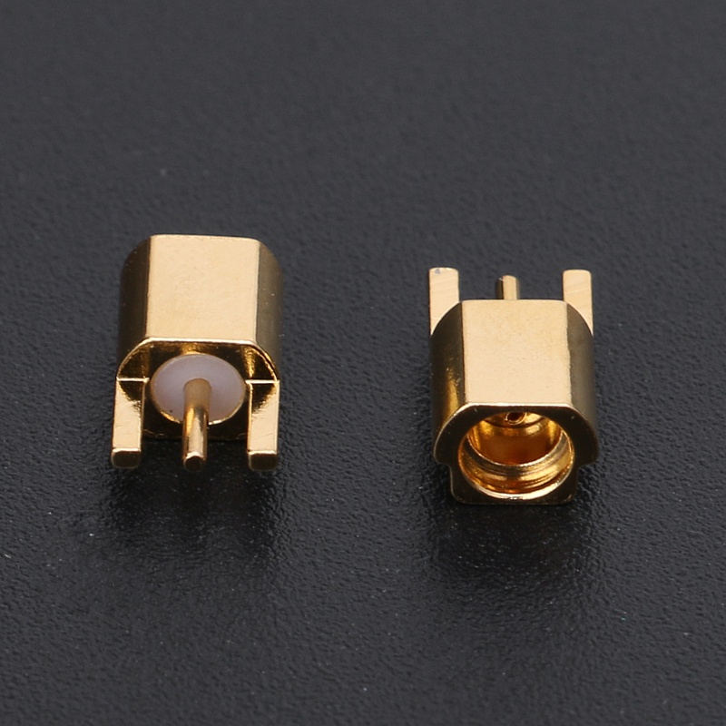 Đầu Nối Jack Cắm MMCX Female Với Đầu Hàn Thẳng Mạ Vàng 3 Chấu