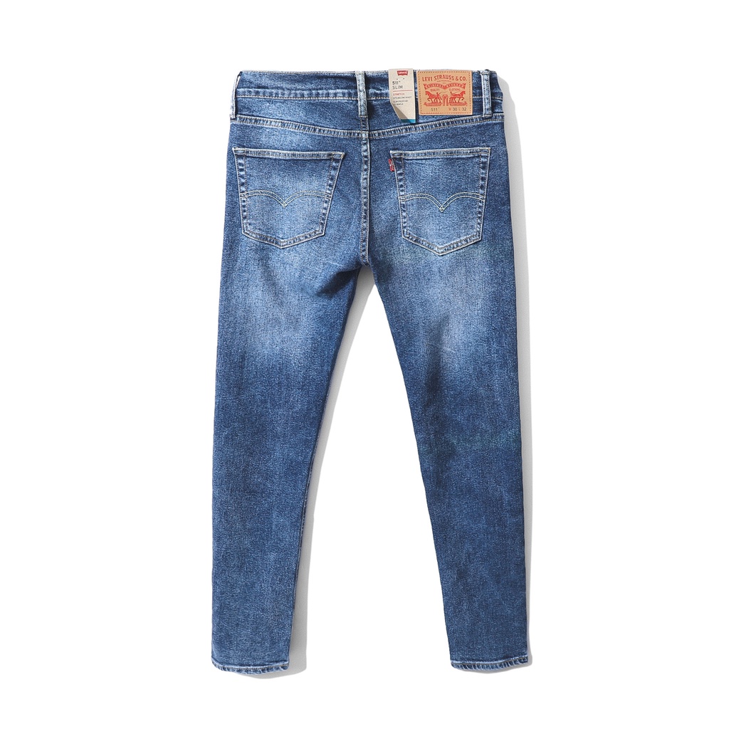 Quần jean, quần bò nam LV dáng ôm màu xanh đậm wash basic QJ186 | Hẻm Store | BigBuy360 - bigbuy360.vn