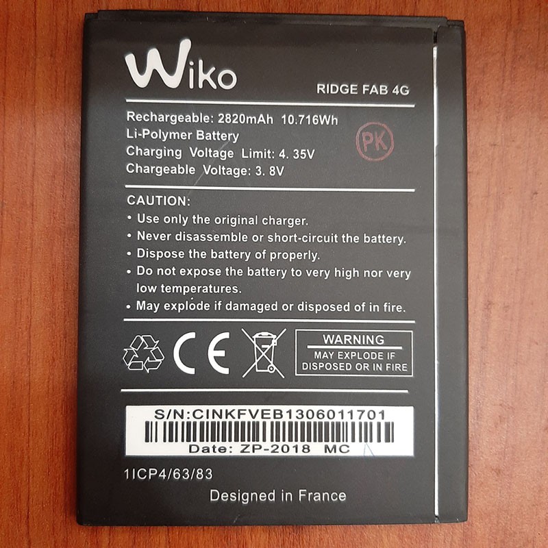 Pin wiko Ridge FAB 4G