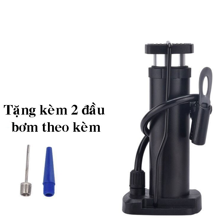 Bơm Xe Đạp Có Đồng Hồ Đo Áp Suất Hợp Kim Nhôm Loại Đạp Chân Cao Cấp - Dùng Cho Xe Đạp Xe Máy Ô Tô Trái Banh