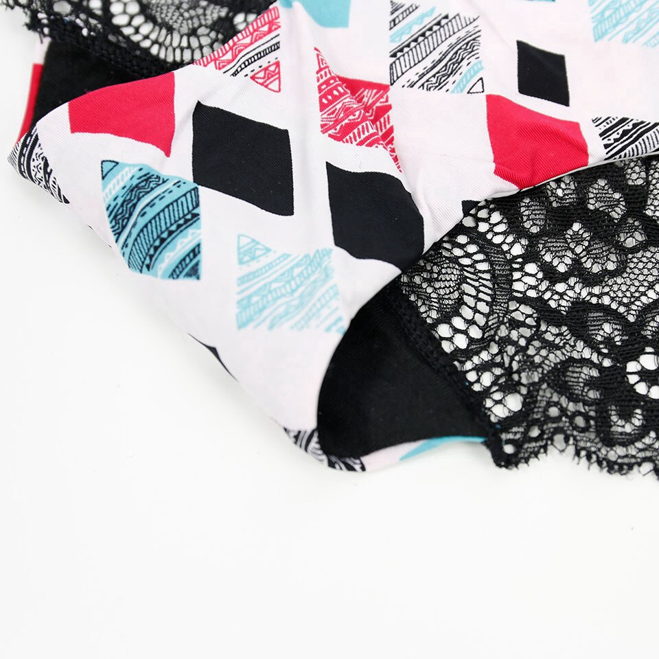 Set 3 quần lót xuyên thấu phối ren lưng thấp họa tiết da báo cỡ lớn thời trang nữ quyến rũ