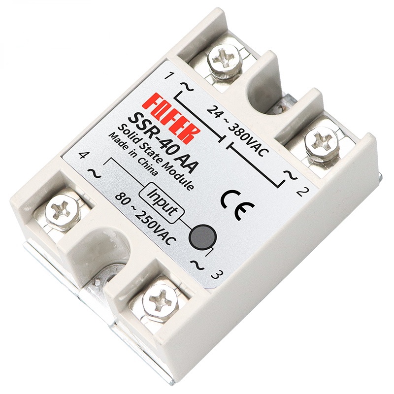 Rơ Le Trạng Thái Rắn 10A 25A 40A 60A AC SSR SSR-10AA SSR-25AA SSR-40AA SSR-60AA 80-250VV TO 24-380V AC Chất Lượng Cao