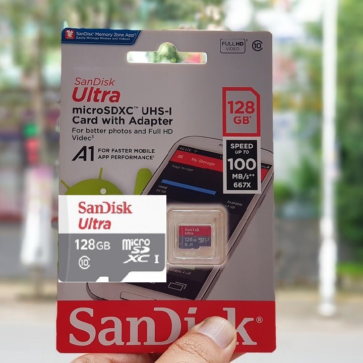 Thẻ nhớ San Disk MicroSD Ultra 128GB Hàng chính hãng thẻ nhớ thông minh full HD nét căng | BigBuy360 - bigbuy360.vn