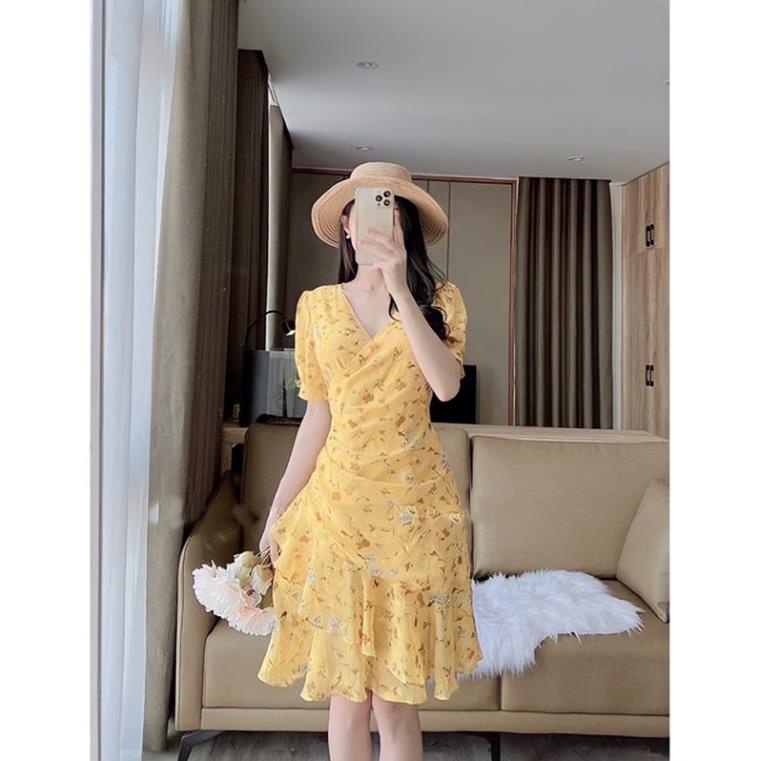 Váy hoa nhí vàng , đi biển , chơi sang chảnh 98.studio thiết kế V15