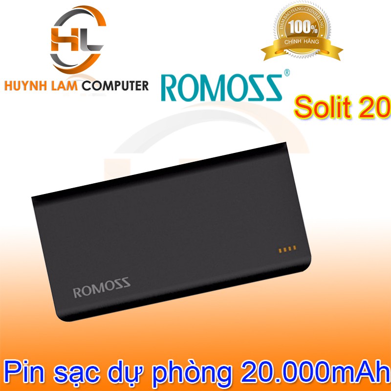 Pin sạc dự phòng - Pin sạc dự phòng 20000mAh Romoss SOLIT 20 chính hãng phân phối