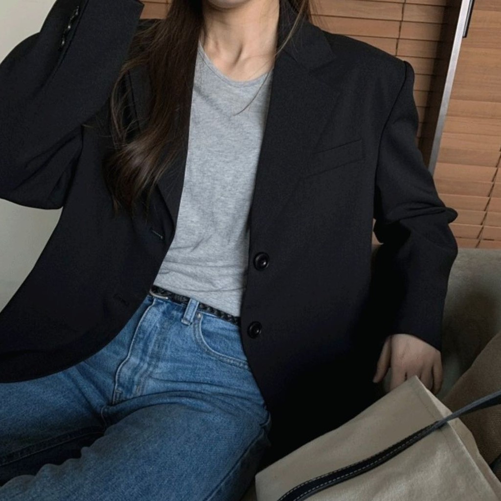 Áo khoác tay dài cổ chữ V xẻ tà phong cách thời trang xinh xắn cho nữ 37229