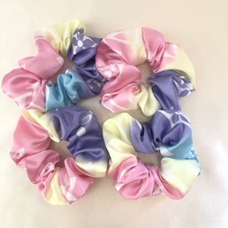 Cột tóc scrunchies vải hoạ tiết phối nhiều màu