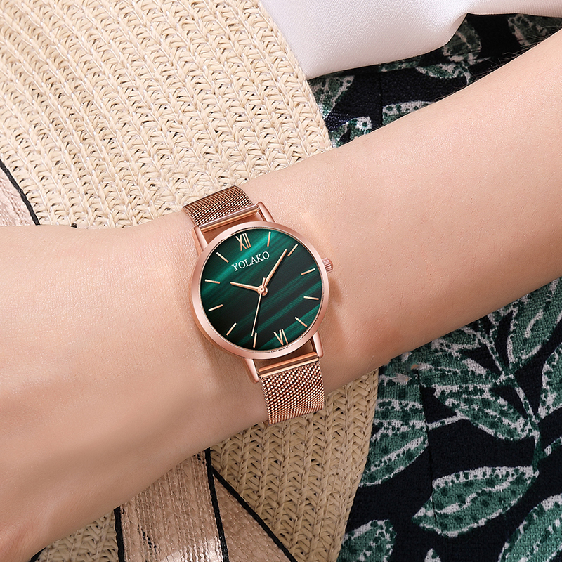 ZOLFA Luxury Rose Gold Mesh Belt Womens Watches Elegant White Dress Quartz Ladies Wrist Watch Analog Clocks Women Gift Watches Đồng hồ nữ