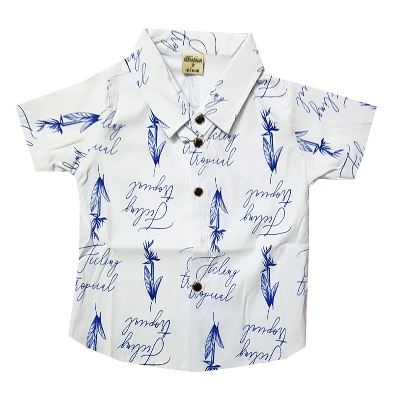 Áo sơ mi bé trai nhiều màu chất sơ mi kaki co giãn mẫu và màu ngẫu nhiên size từ 7-33kg