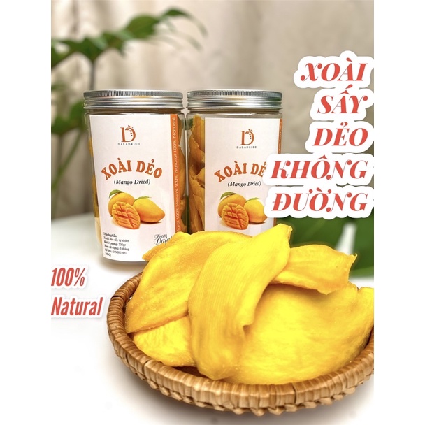 XOÀI SẤY DẺO DALATMO Hương vị tụ nhiên mềm dẻo không xơ ít ngọt 500gr