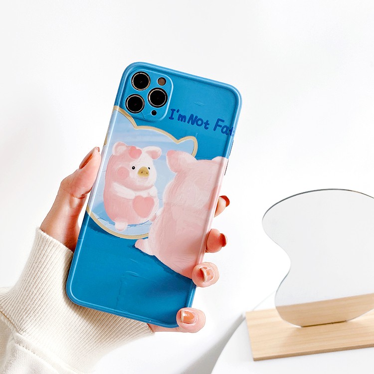 Ốp lưng iphone Heo béo IMD dày dặn viền nổi 5/5s/6/6plus/6s/6splus/7/7plus/8/8plus/x/xr/xs/11/12/pro/max/plus/promax | BigBuy360 - bigbuy360.vn