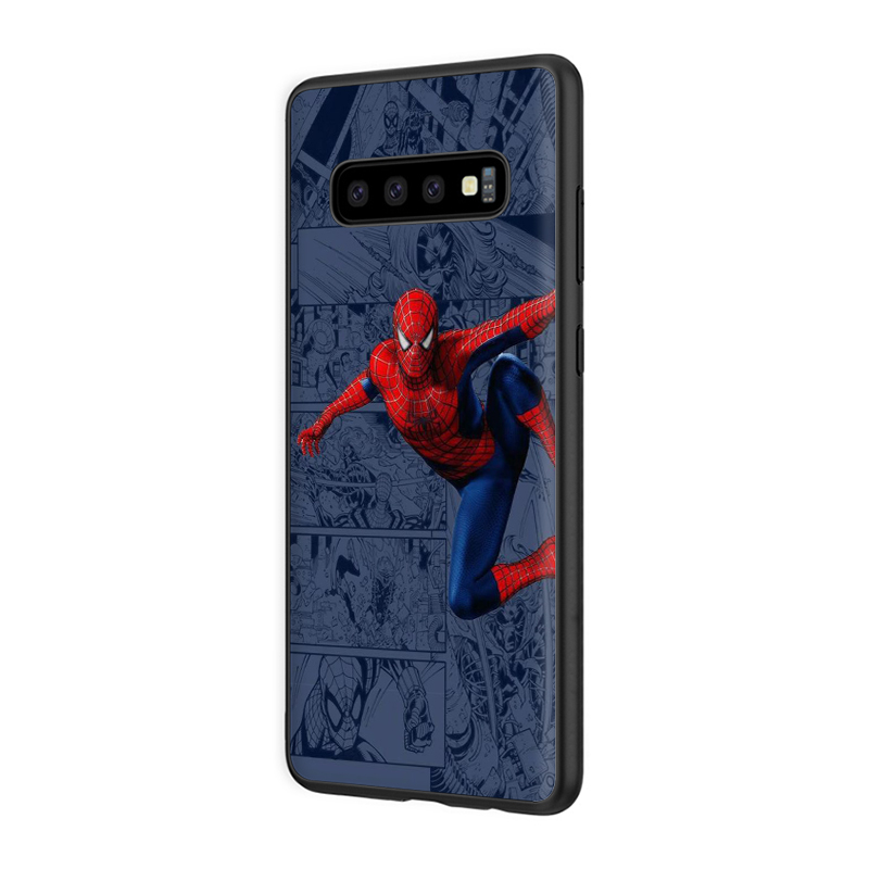 Ốp điện thoại silicon dẻo in hình truyện tranh Marvel SpiderMan T114 cho Samsung S7 Edge S8 S9 S10 Lite Plus S10E
