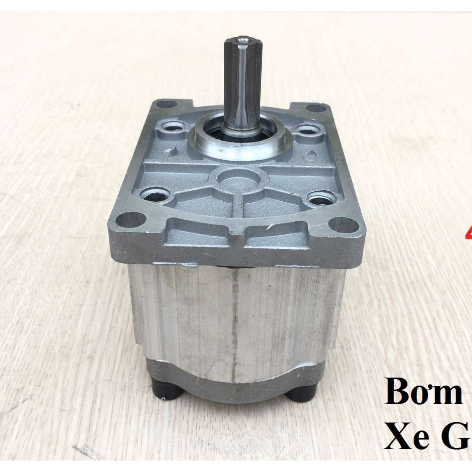 Bơm ben/ bơm thủy lực 1.5 tấn xe công nông, mã E314. 4 rơnia, quay trái, 2 lỗ dầu bên F15*F18, 4 lỗ bắt mặt bích 70x100