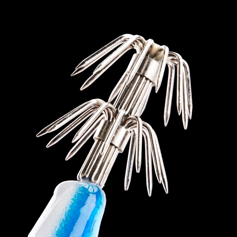 Mồi câu cá giả hình con tôm mực có đèn LED phát sáng