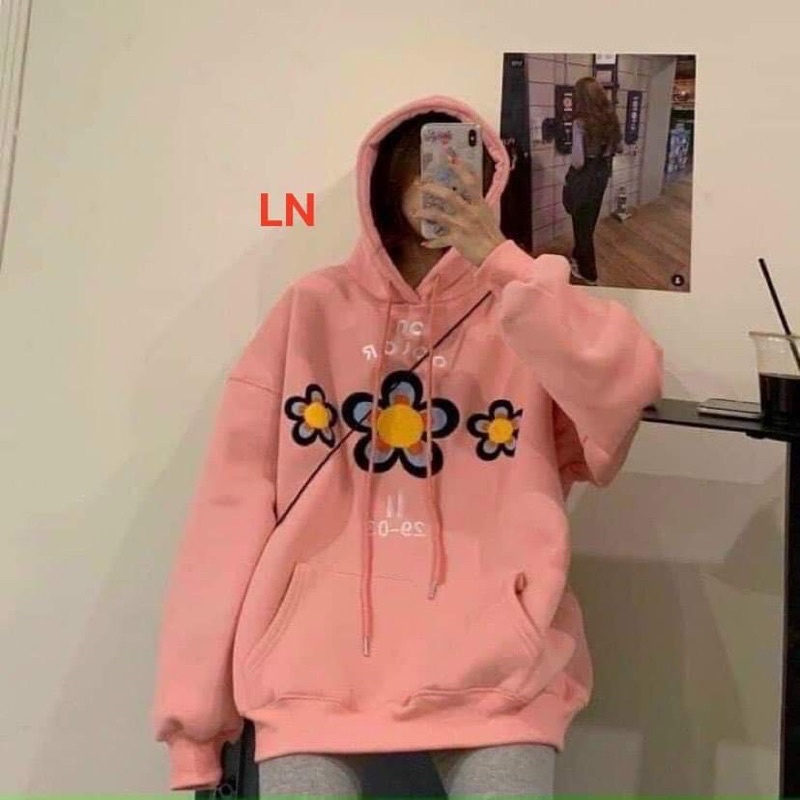 Áo hoodie ba bông hoa LN11