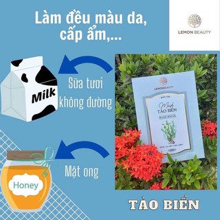 MASK BỘT TẢO BIỂN LEMON MASK Handmade ( tặng kèm quà )