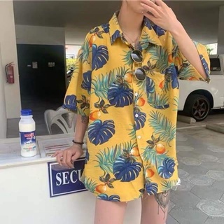 Áo sơ mi hoa quả, áo đồng phục mẫu đào vàng