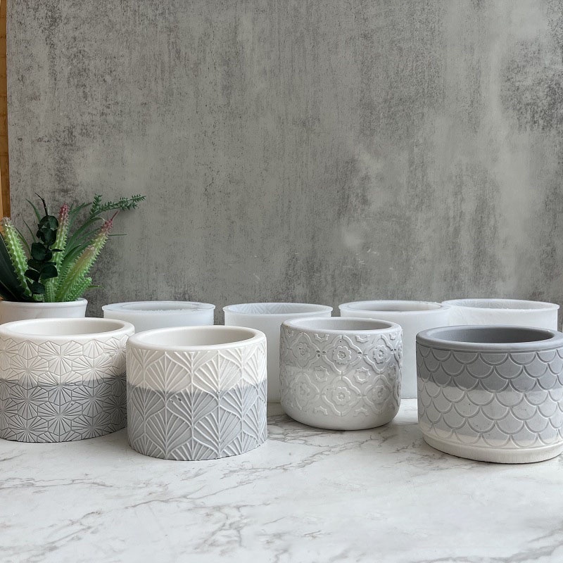 Khuôn silicone Hình Trụ Dùng Làm Chậu Hoa diy