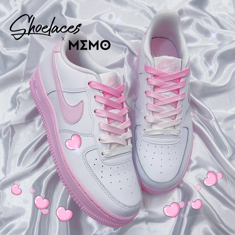 Dây Giày Custom Nike Airforce1 Pink Ombre  Spring Xuân 2021