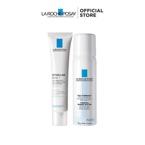 Bộ đôi kem dưỡng La Roche Posay Effaclar Duo+ 40ml giảm mụn, ngừa thâm và xịt khoáng La Roche Posay 50ml