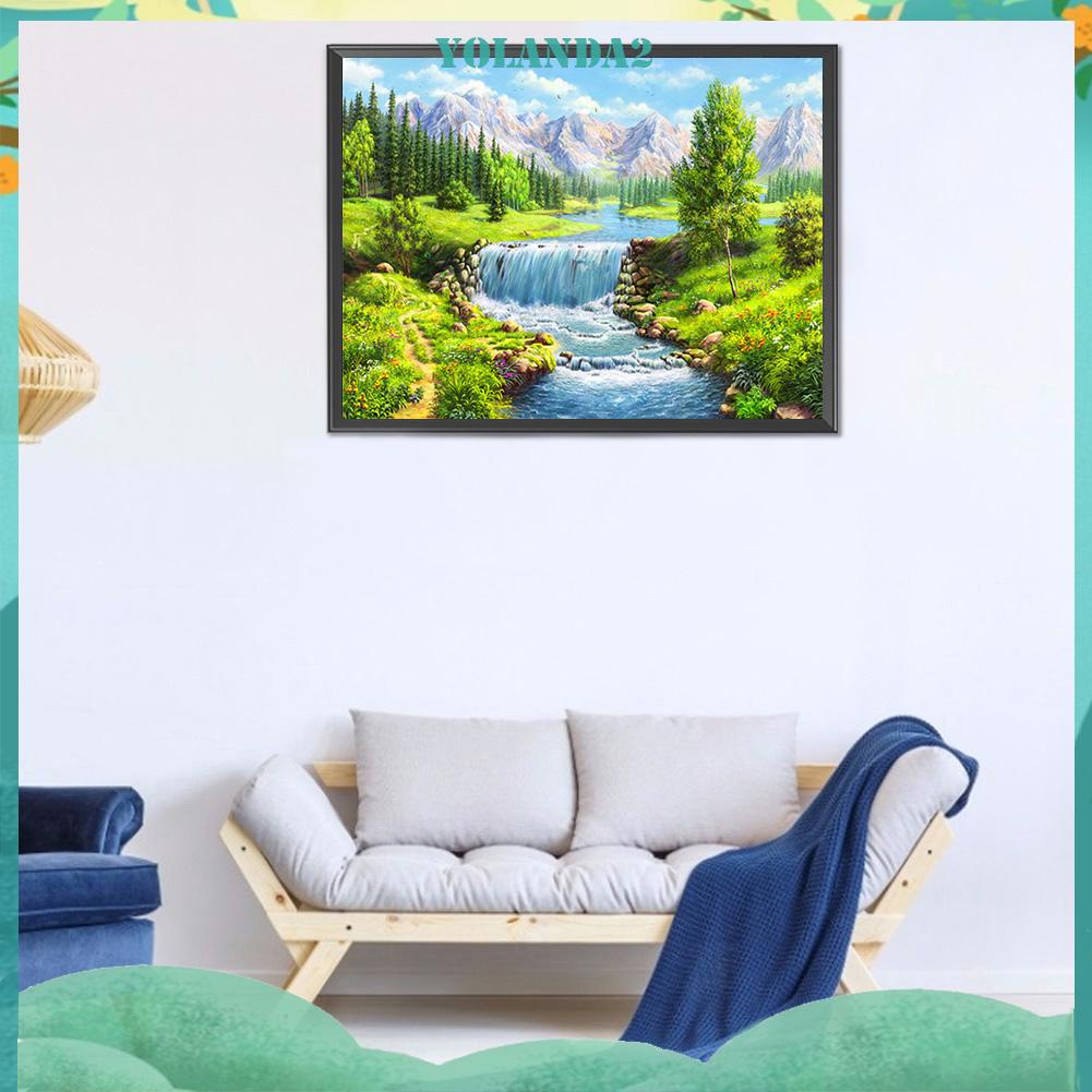 Diamond Painting 5D DIY small river Full Round Drill Rhinestone Picture